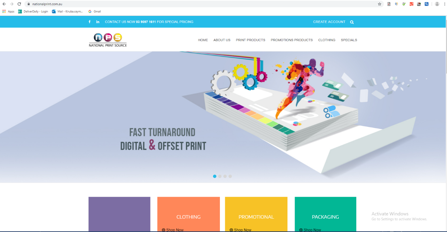 Our Website and CMS Solution for National Print Source!