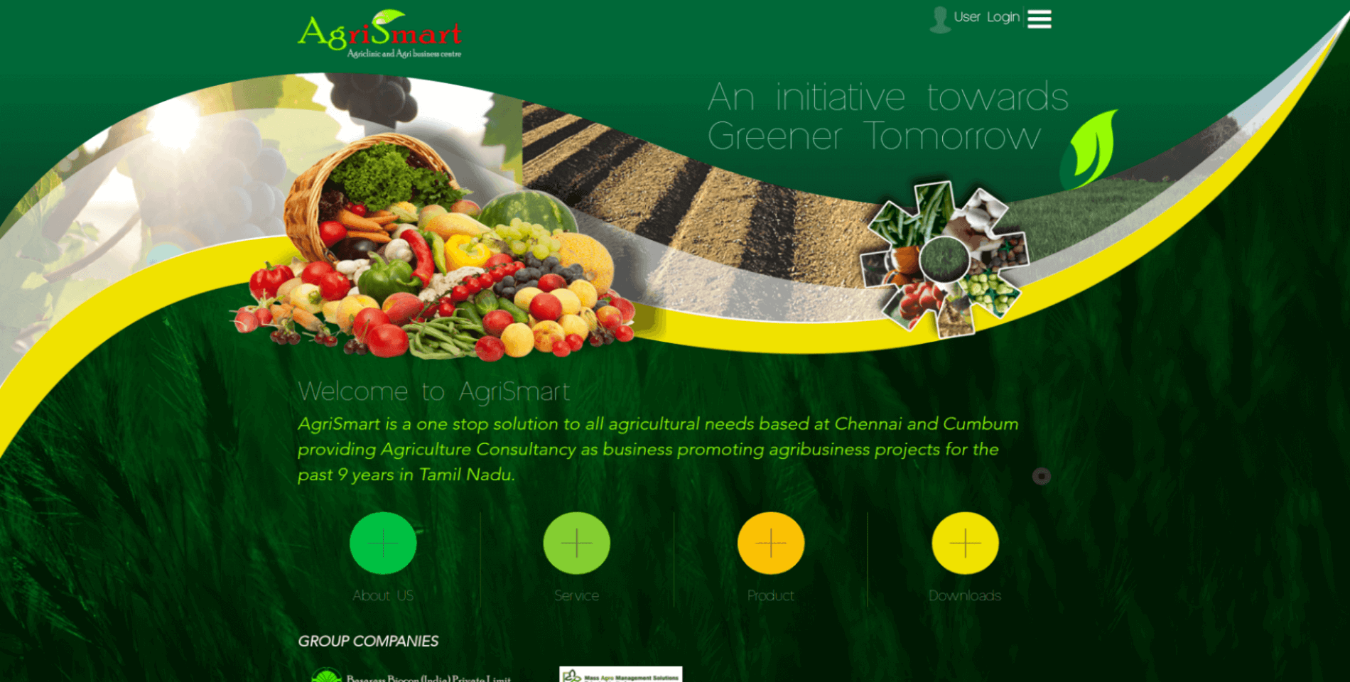 AgriSmart Website Desktop View